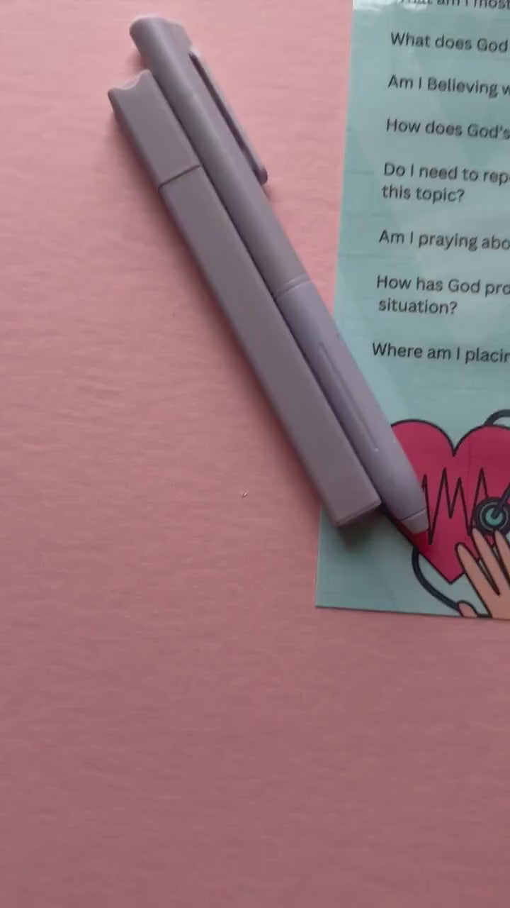 Bible study kit, heart check bookmark, Christian pray study guide