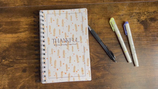Thankful, Bible, study journal spiral edition